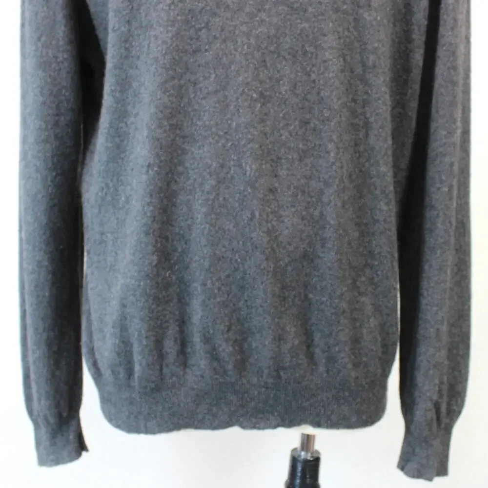 Apt.9 Men's 2-ply 100% Cashmere Gray V-Neck Sweater XXL
